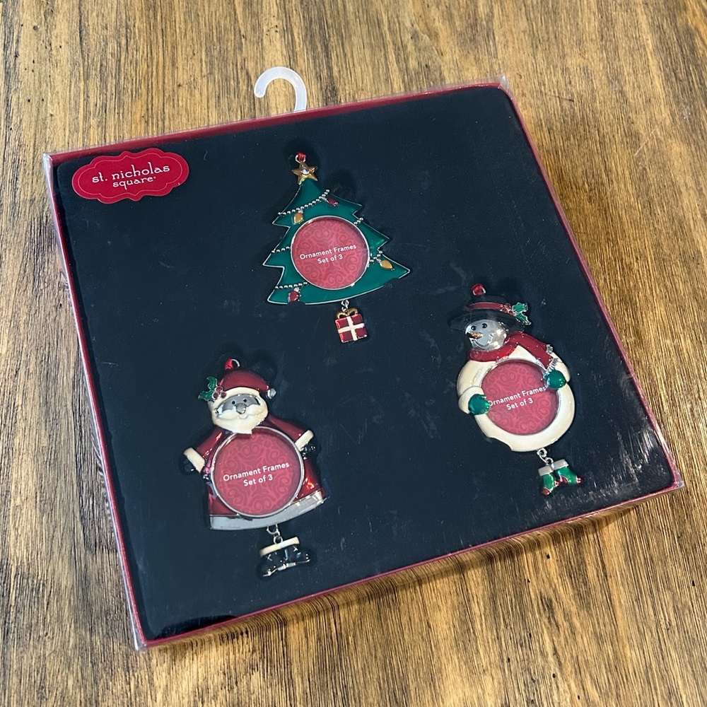 St. Nicholas Square Holiday Ornament Set - Red, Green, White
